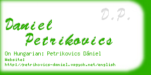 daniel petrikovics business card
